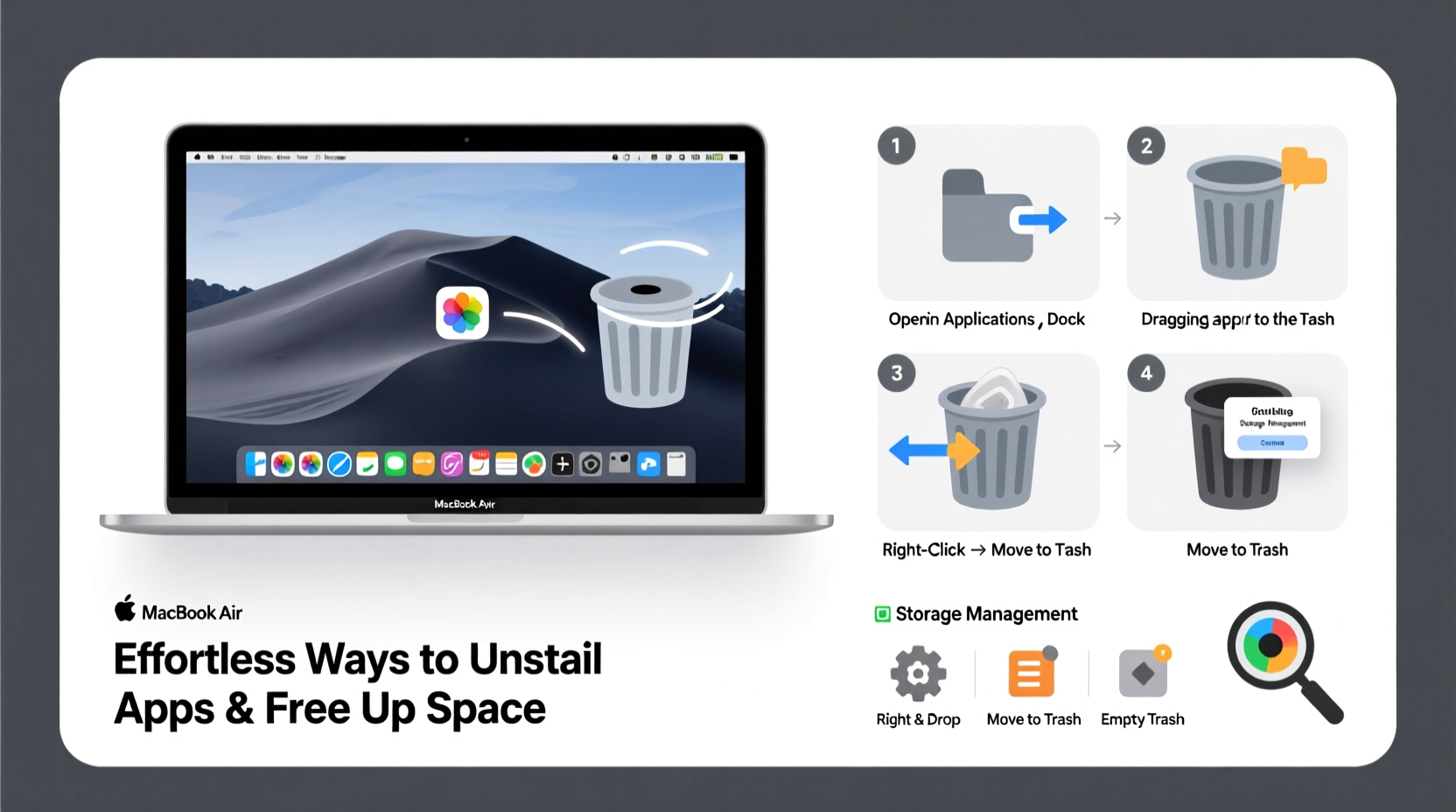 effortless ways to uninstall apps on your macbook air and free up space