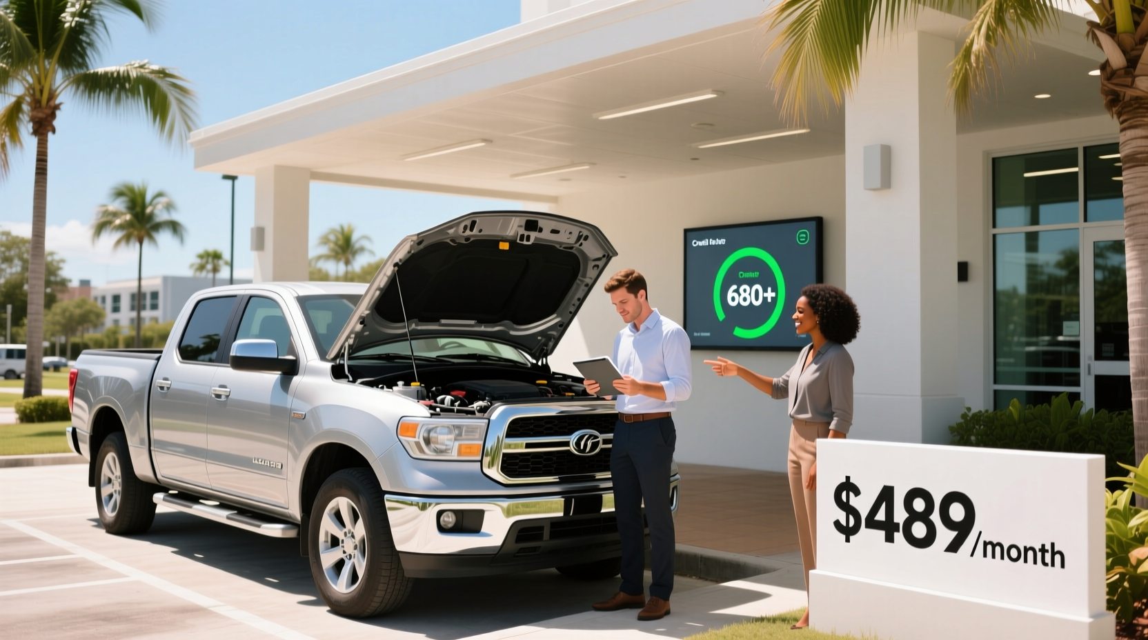 pickup truck lease under $500 per month florida