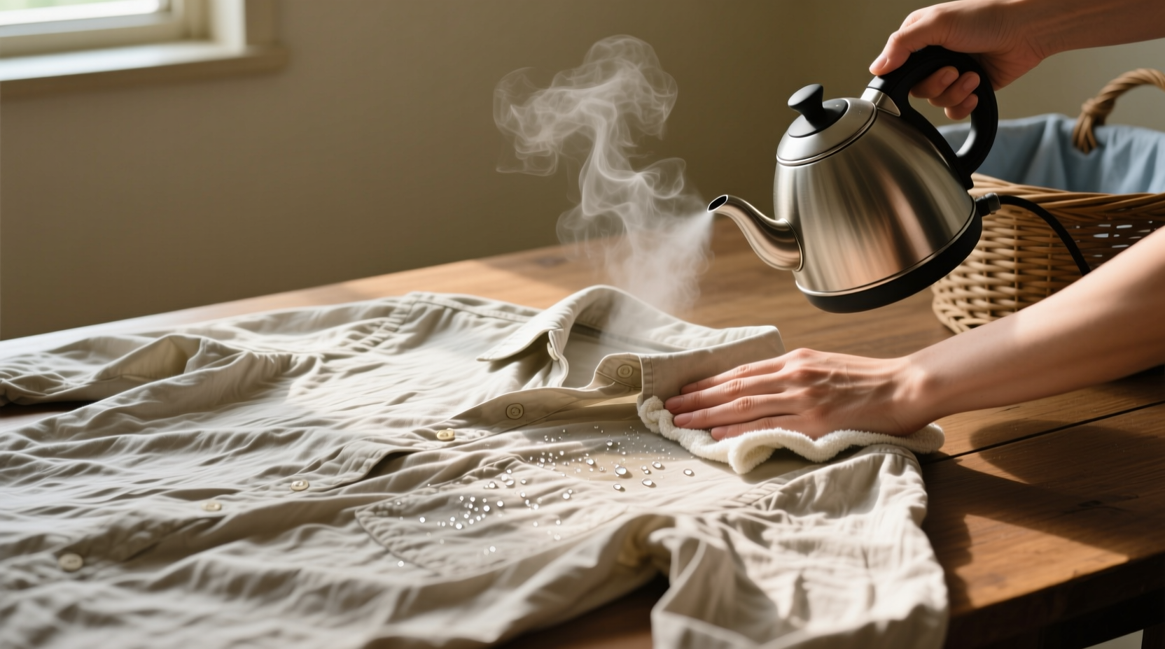 how to get wrinkles out of your clothes without an iron