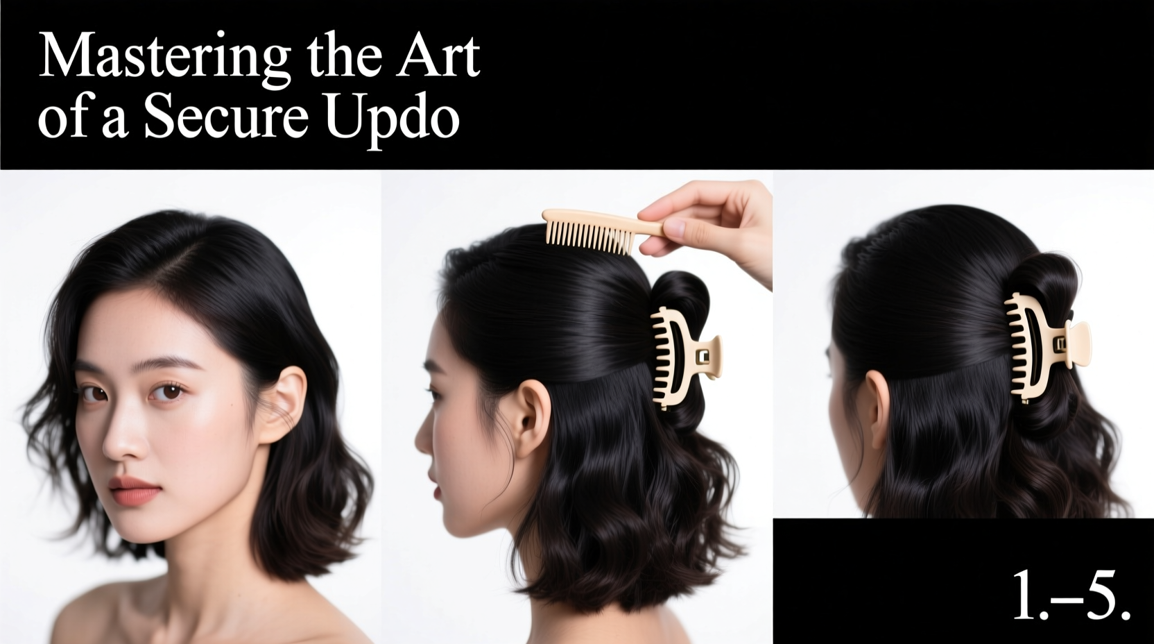 mastering the art of a secure updo step by step guide to using a claw clip with confidence