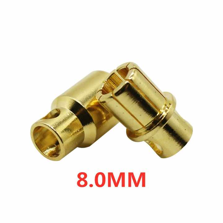 10 Pairs Gold-Plated 6mm Banana Plug Connectors - For RC Lipo Battery ESC Motors