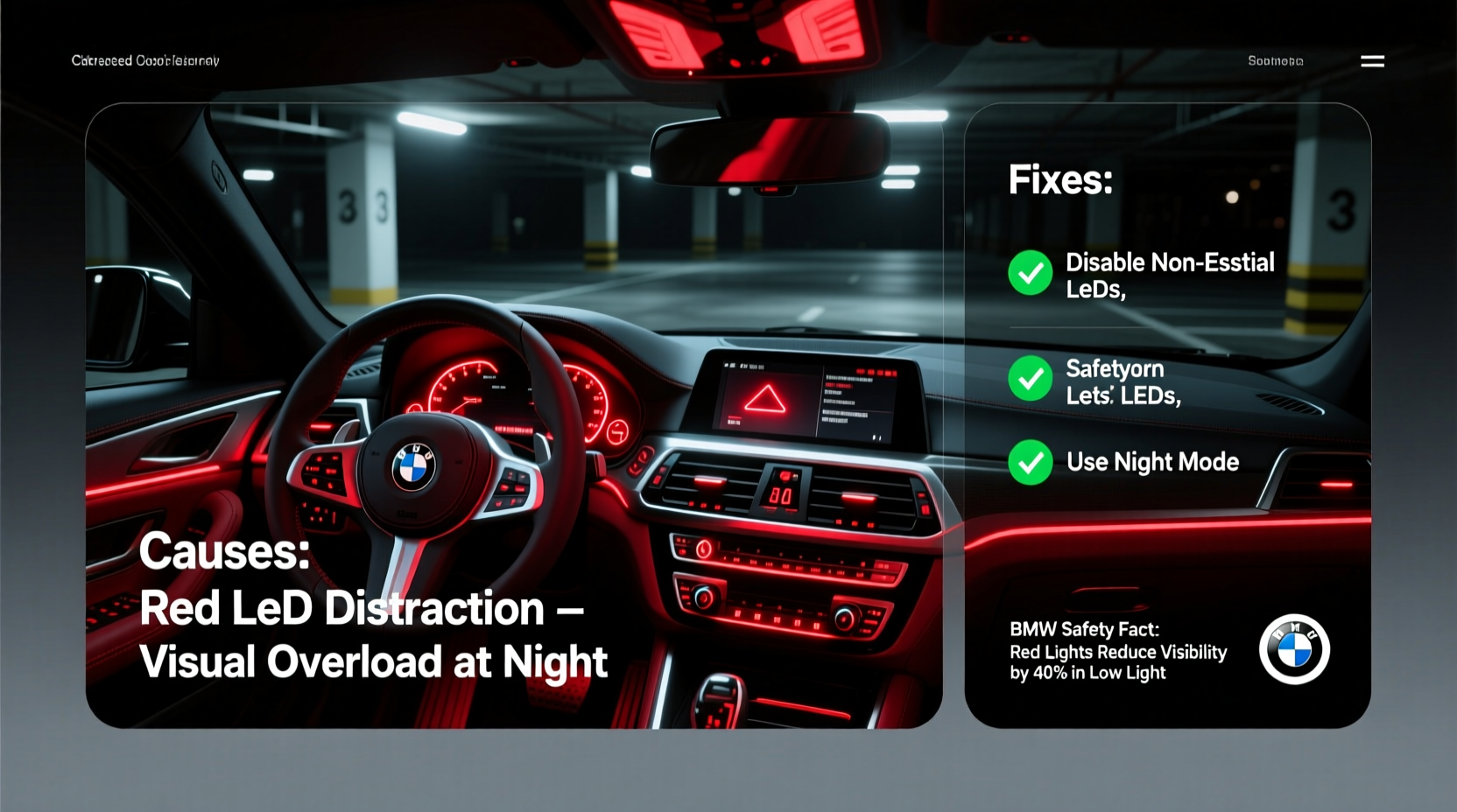 f36 red led night distraction