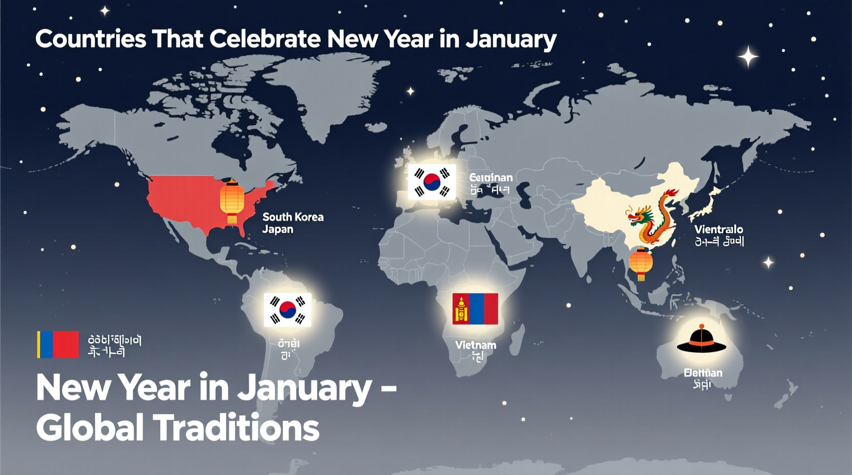 which country celebrates new year in january
