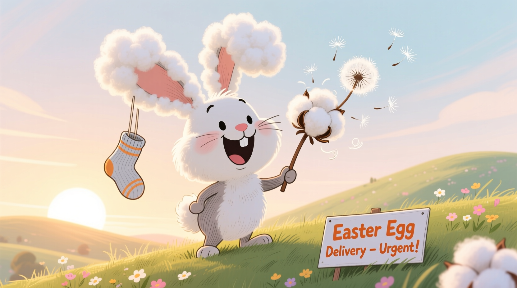 a funny joke about the easter bunnys cotton balls