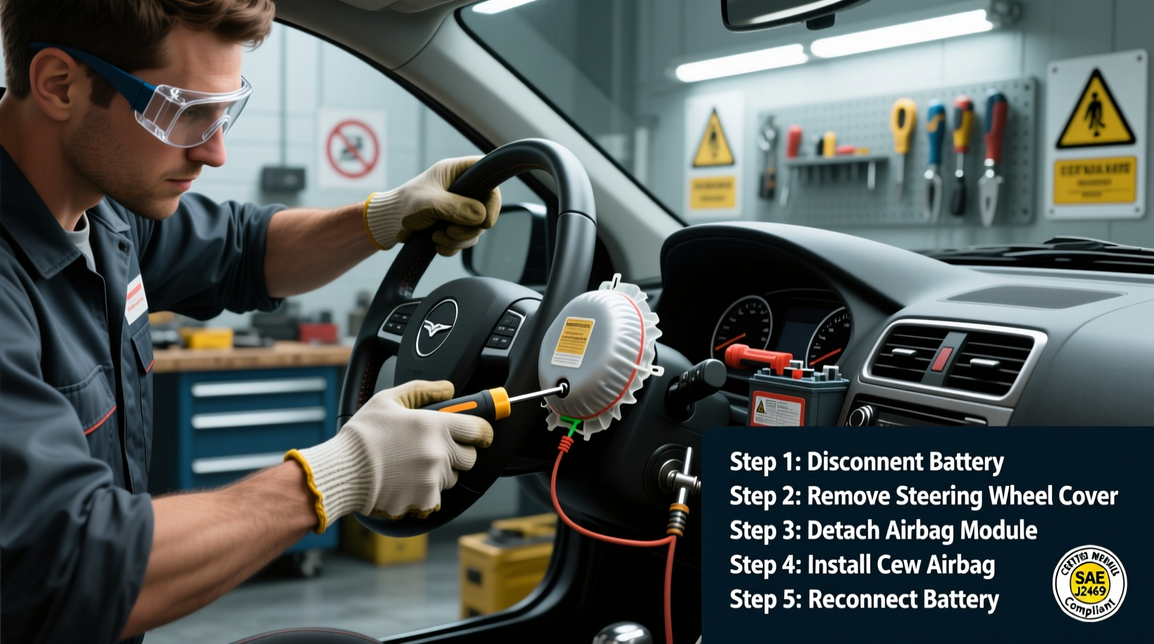 steering wheel airbag replace