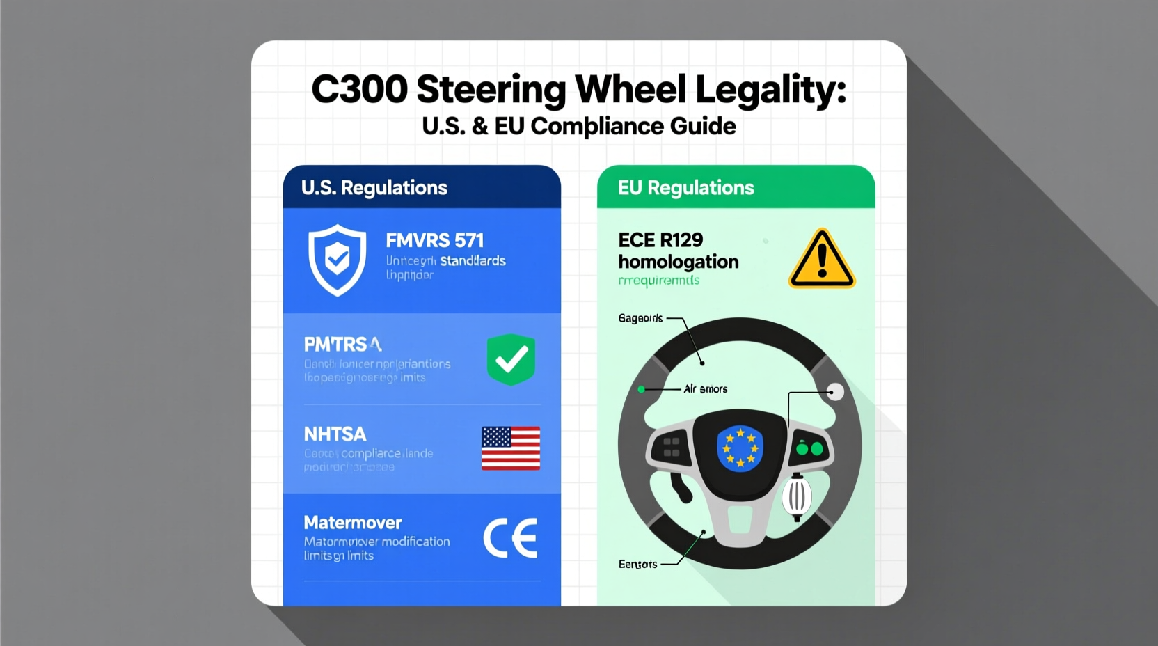c300 steering wheel legality