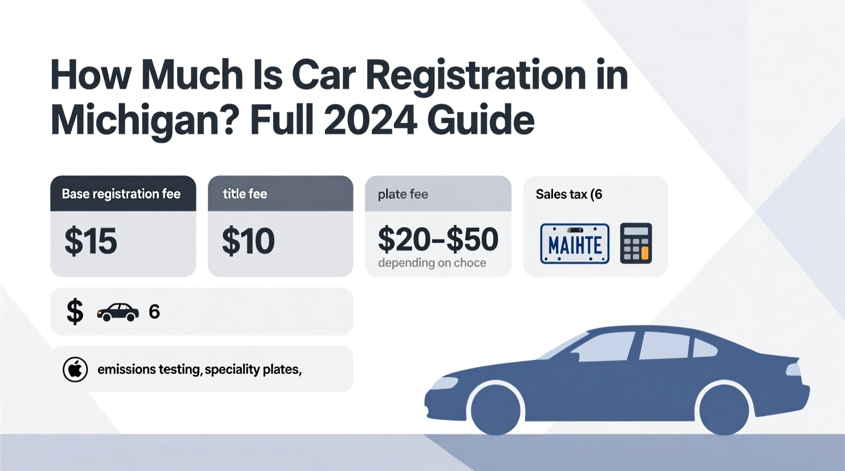 how much is car registration in michigan