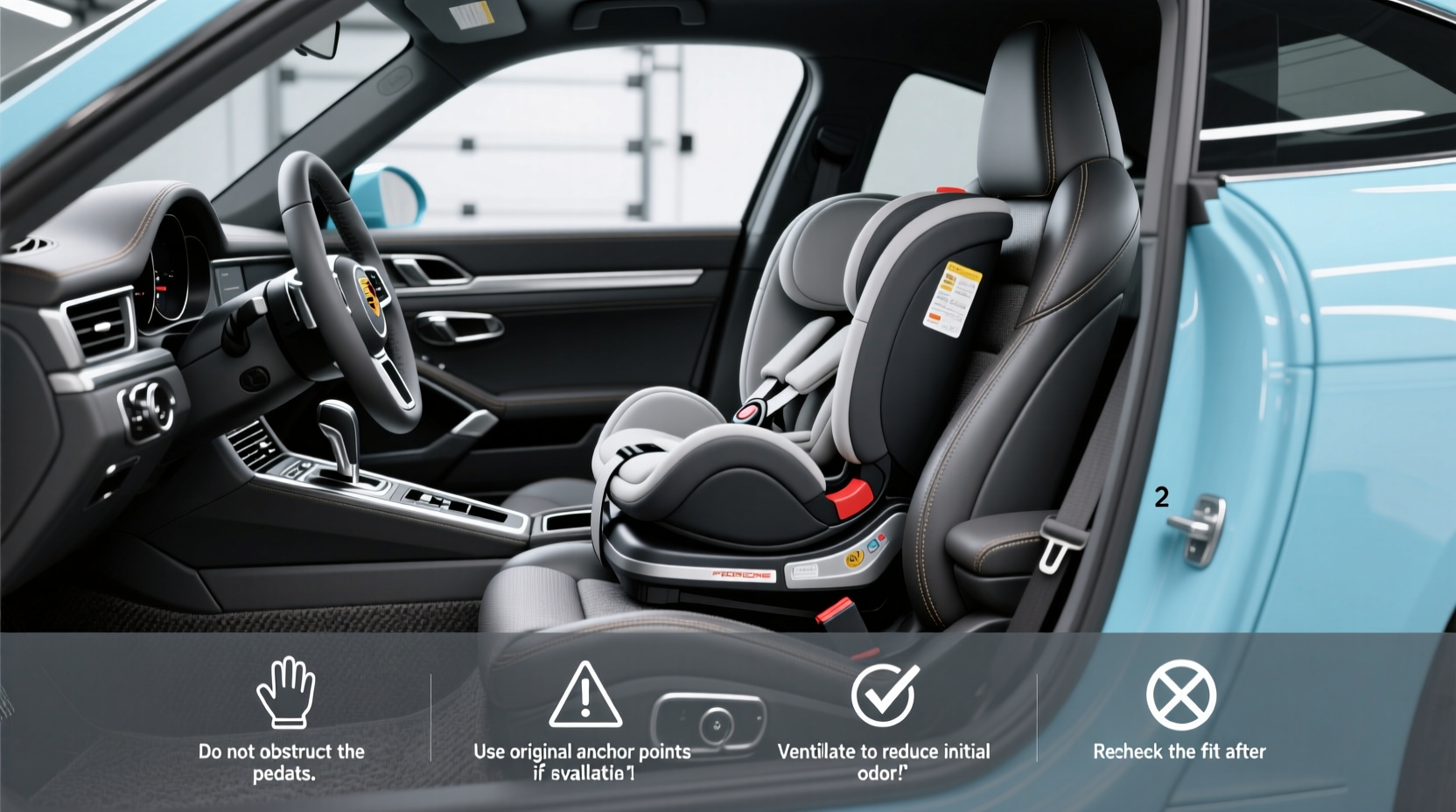 child car seat in porsche 991.2