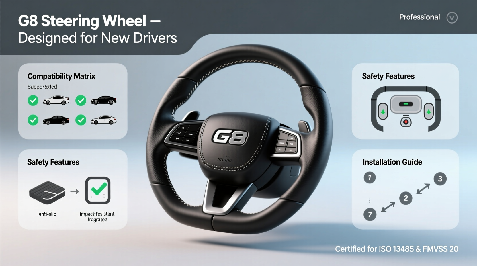 g8 steering wheel new drivers