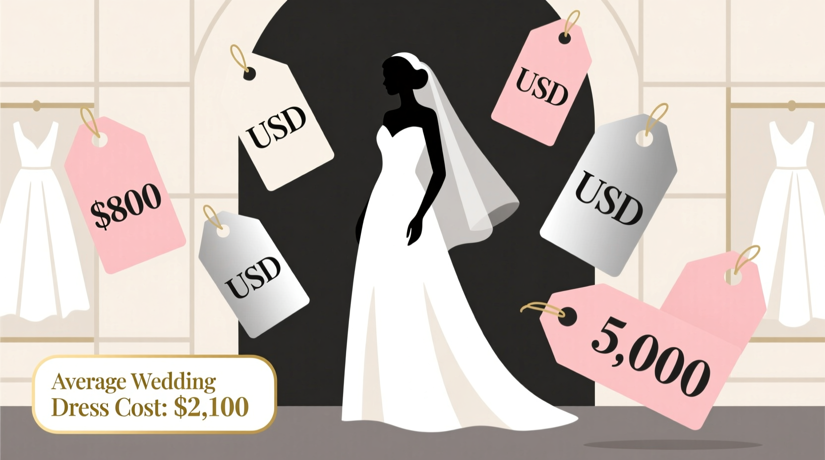 how much does average wedding dress cost