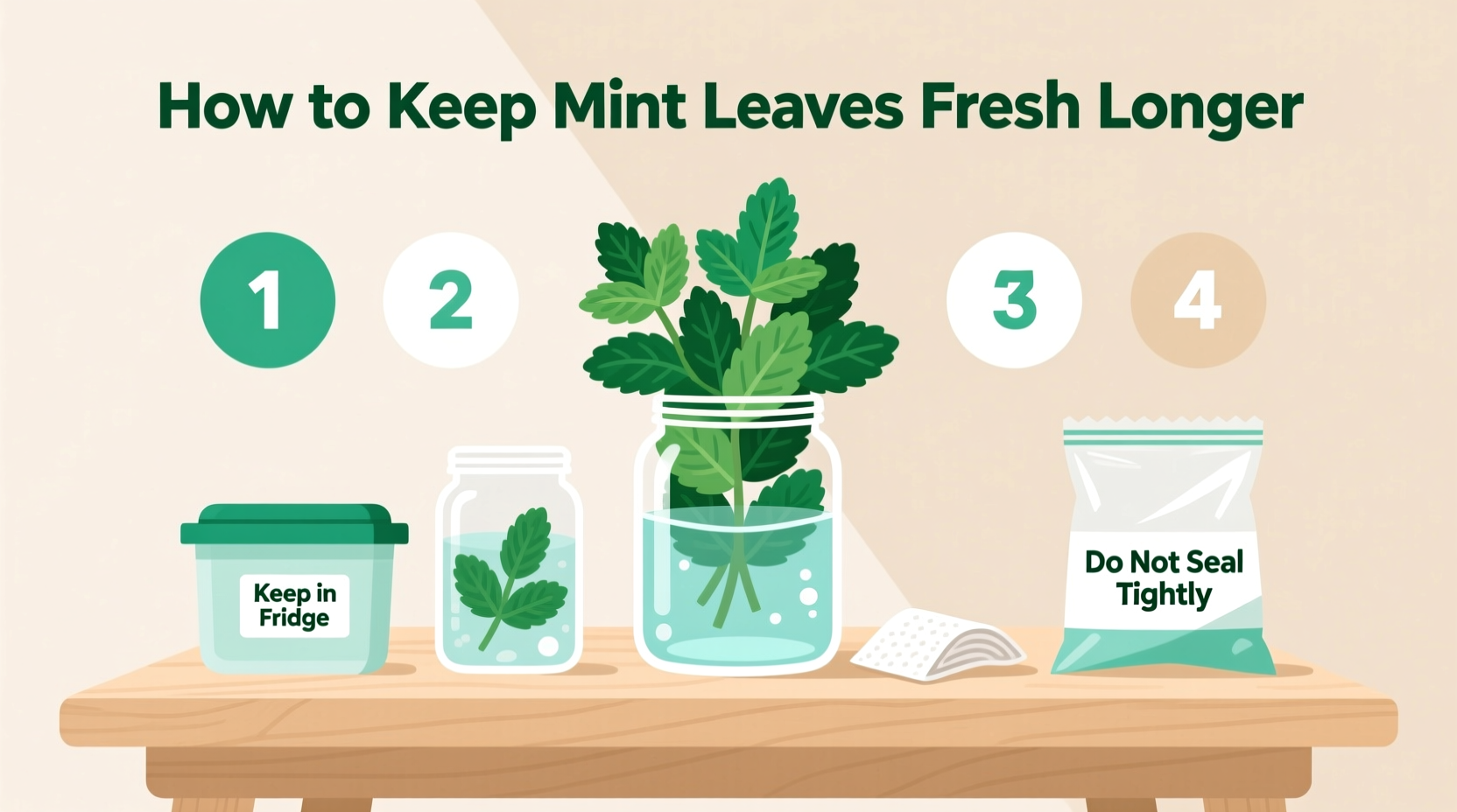 how to keep mint leaves