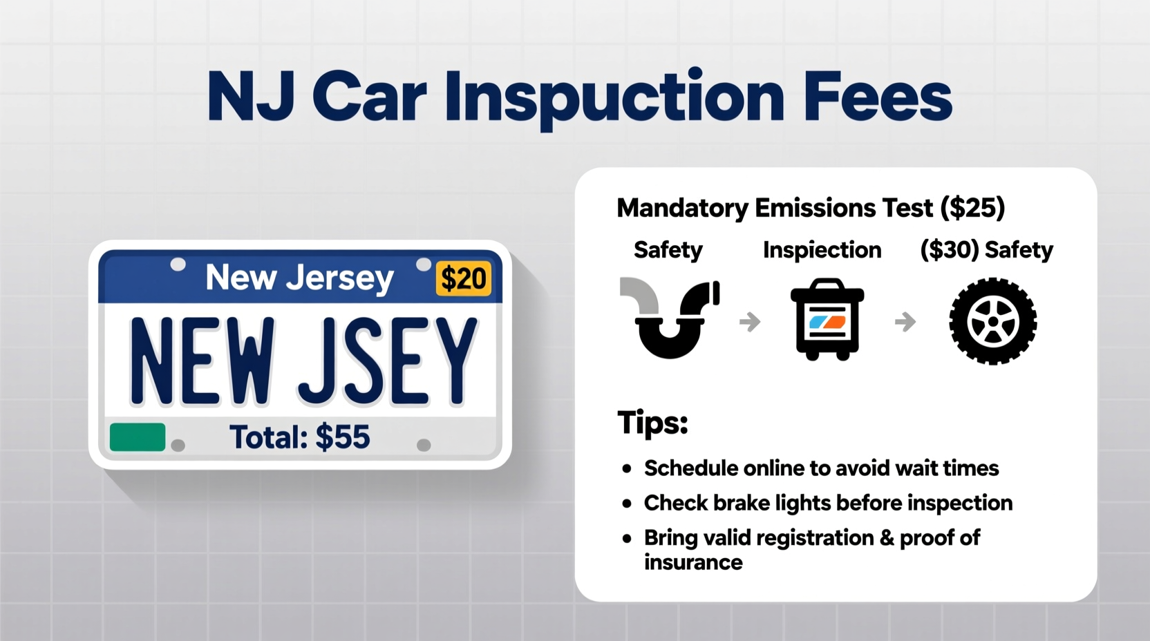 how much is nj car inspection