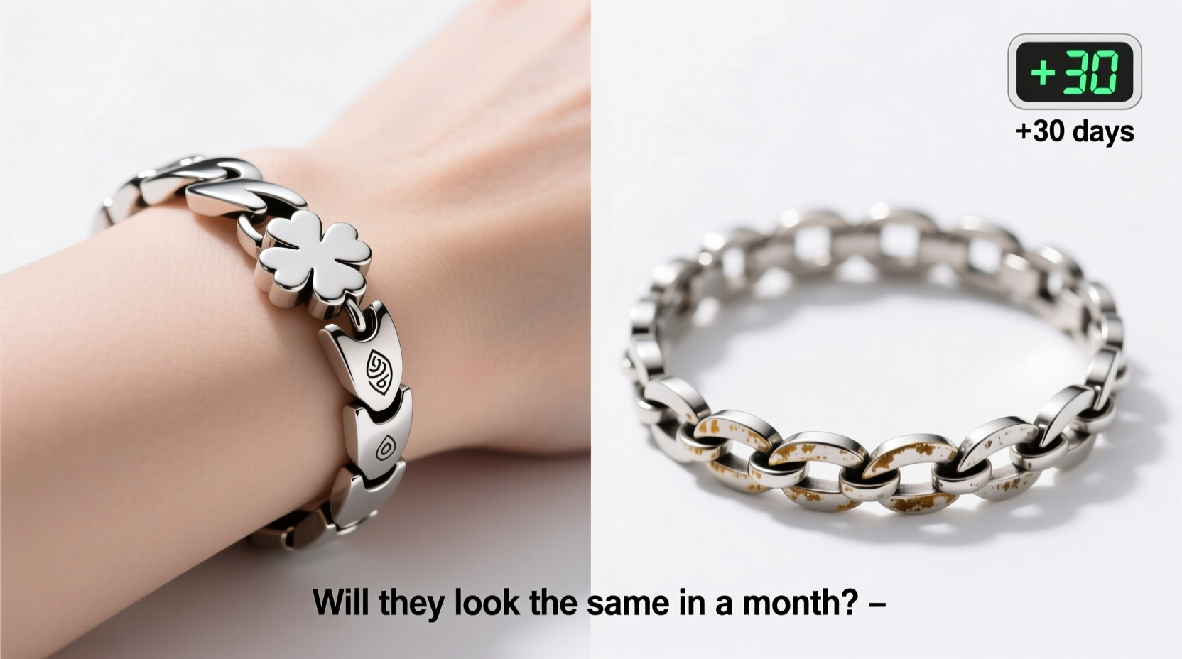 high quality clover bracelet vs cheap one does it even matter or will they both look the same in a month