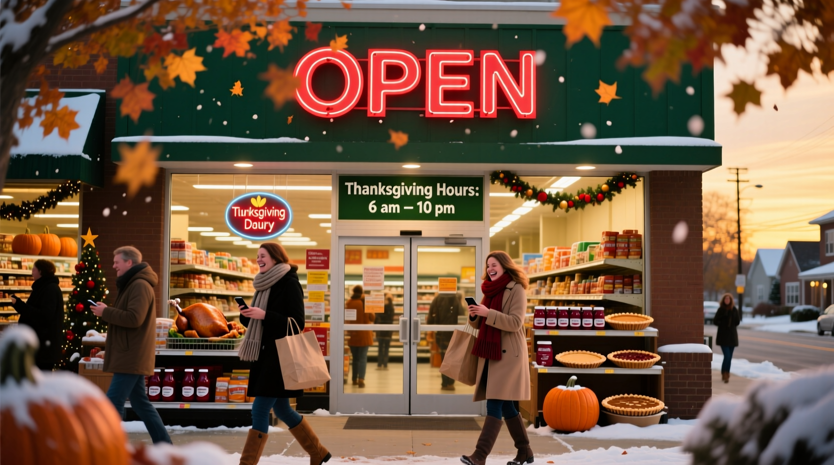 is the grocery store open on thanksgiving