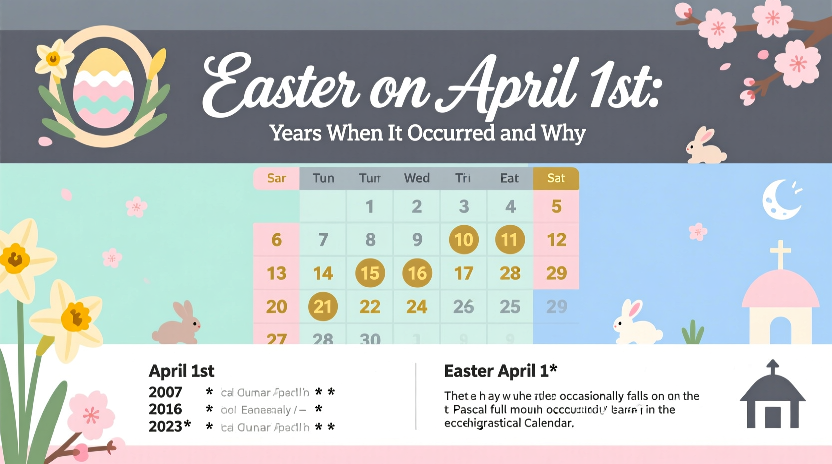 what year did easter fall on april 1st