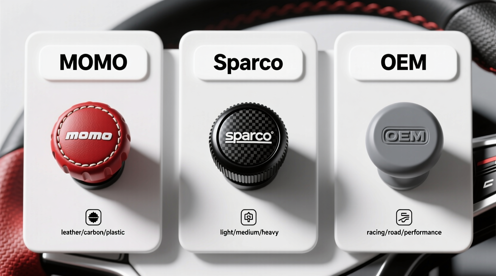 momo sparco oem knob comparison