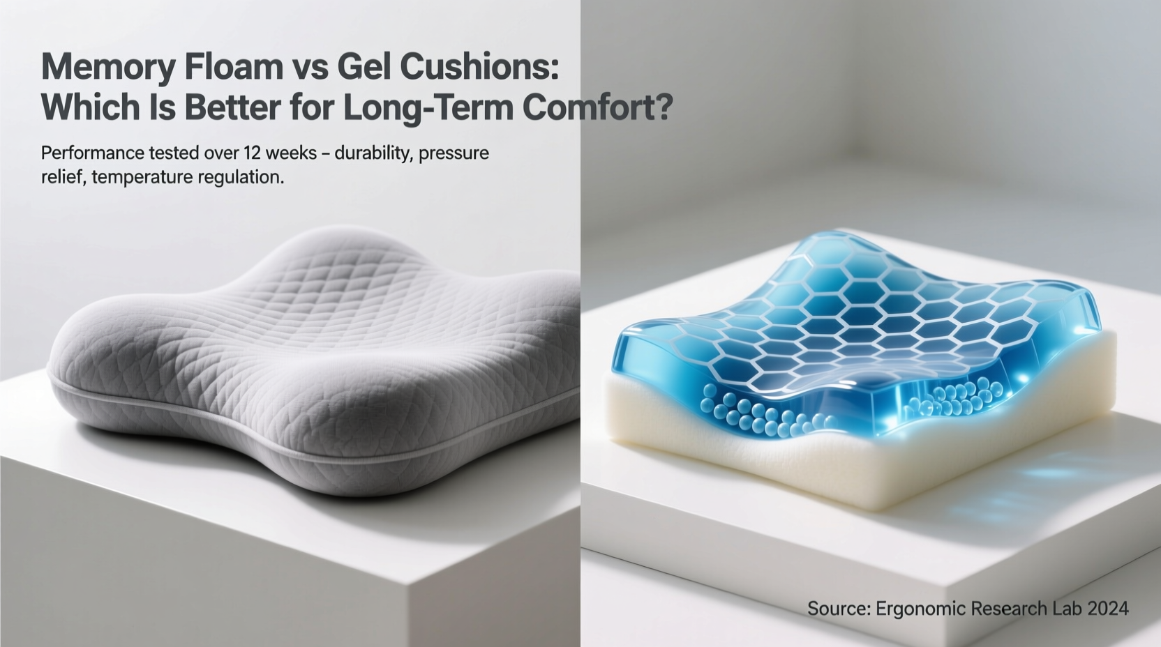 memory foam vs gel cushions