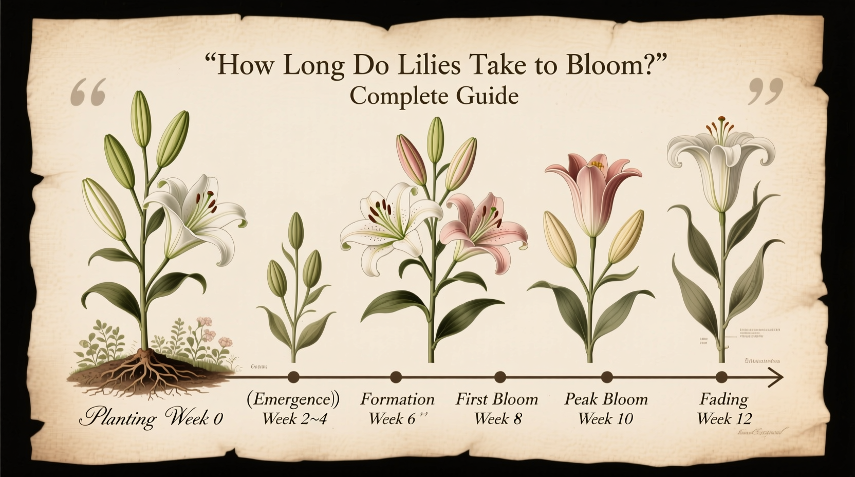 how long does it take for lilies to bloom