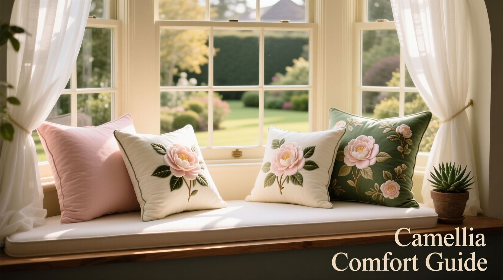 expert guide to arranging camellia pillows on a bay window for maximum comfort and style