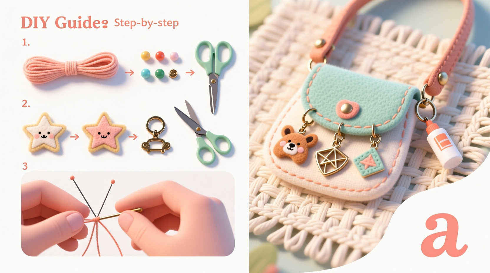 creative diy guide step by step instructions to make unique bag pendants and keychains