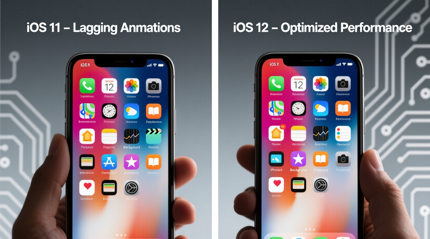 ios 11 vs ios 12 on iphone 7 did that update really ruin performance