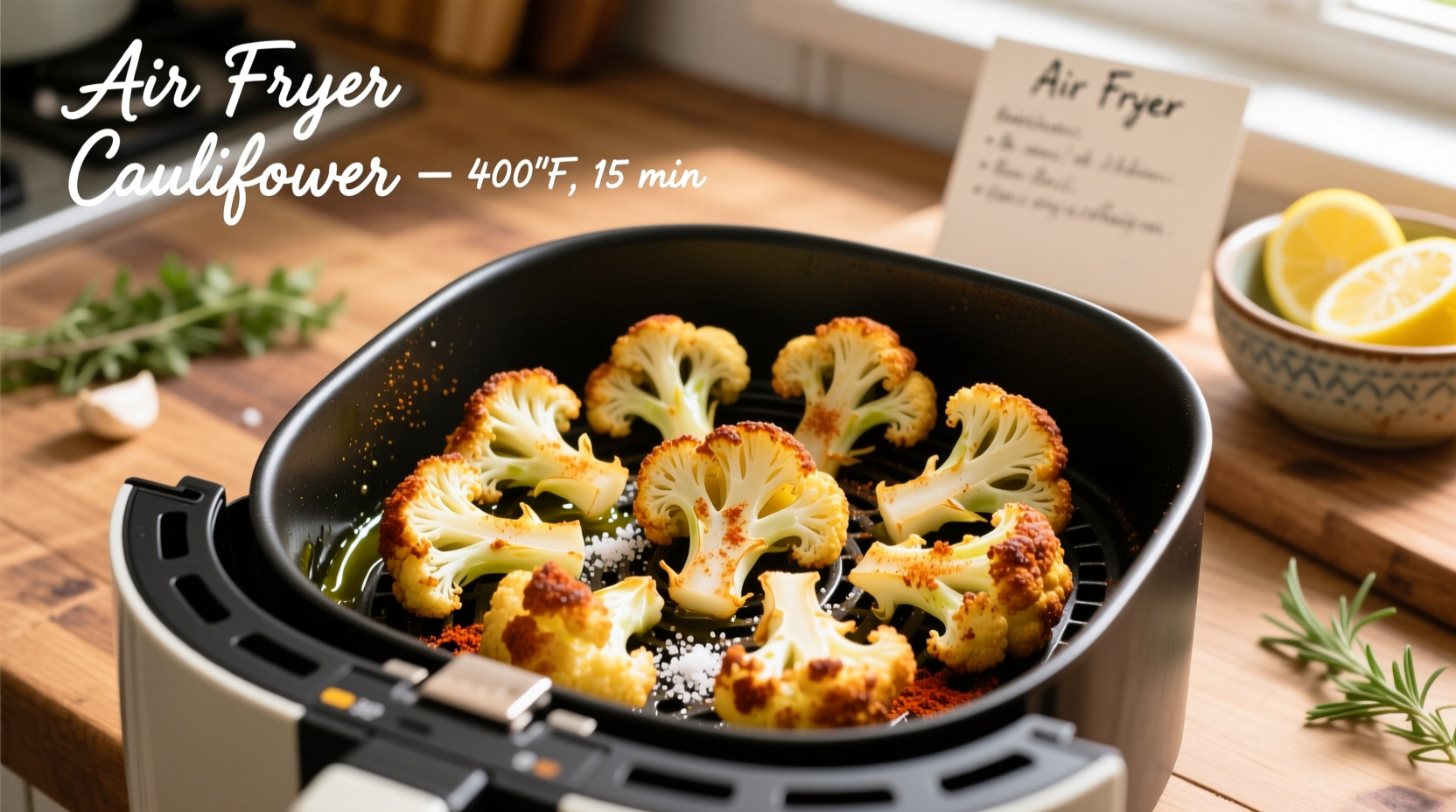 Perfect Air Fry Cauliflower Recipe in 20 Minutes