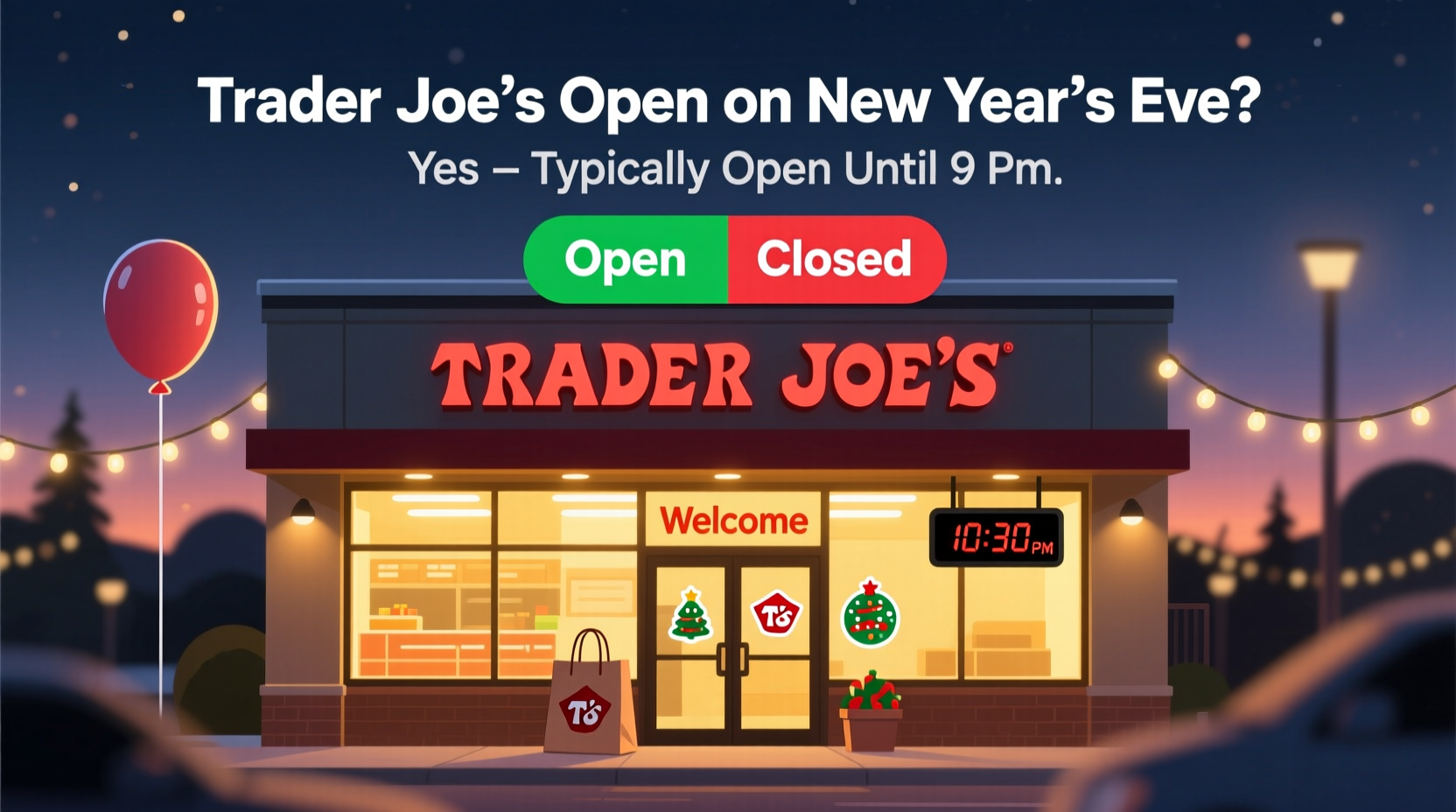 Is Trader Joe's Open on New Year's Eve?
