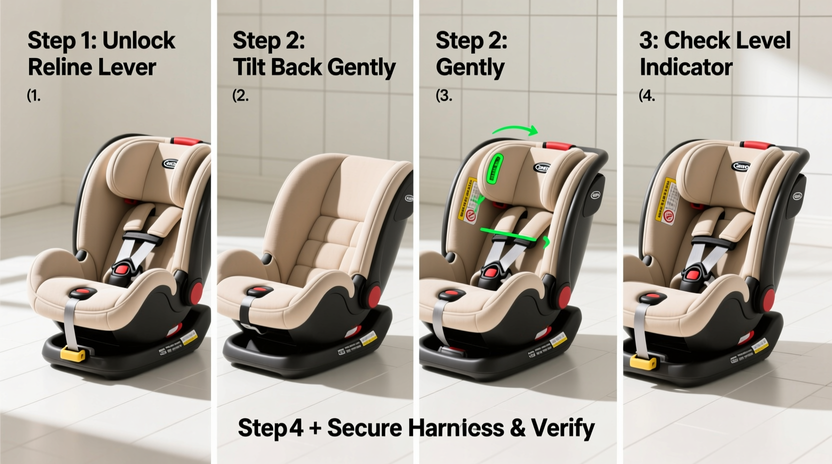 how do you recline a graco car seat