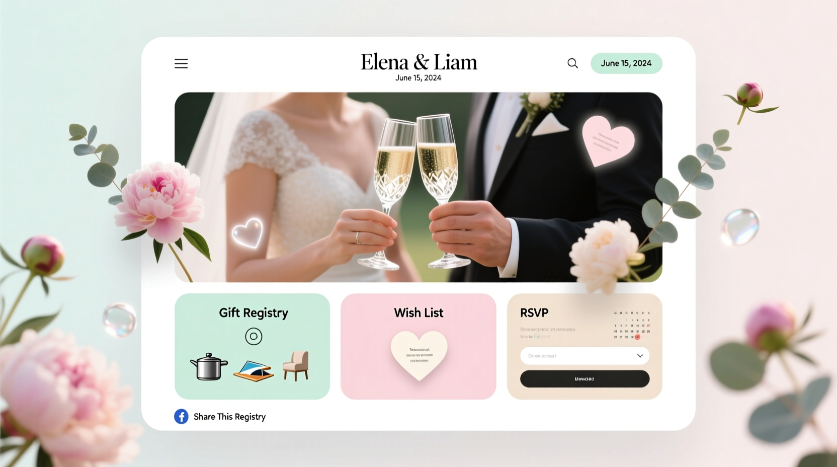 how to make a wedding registry website