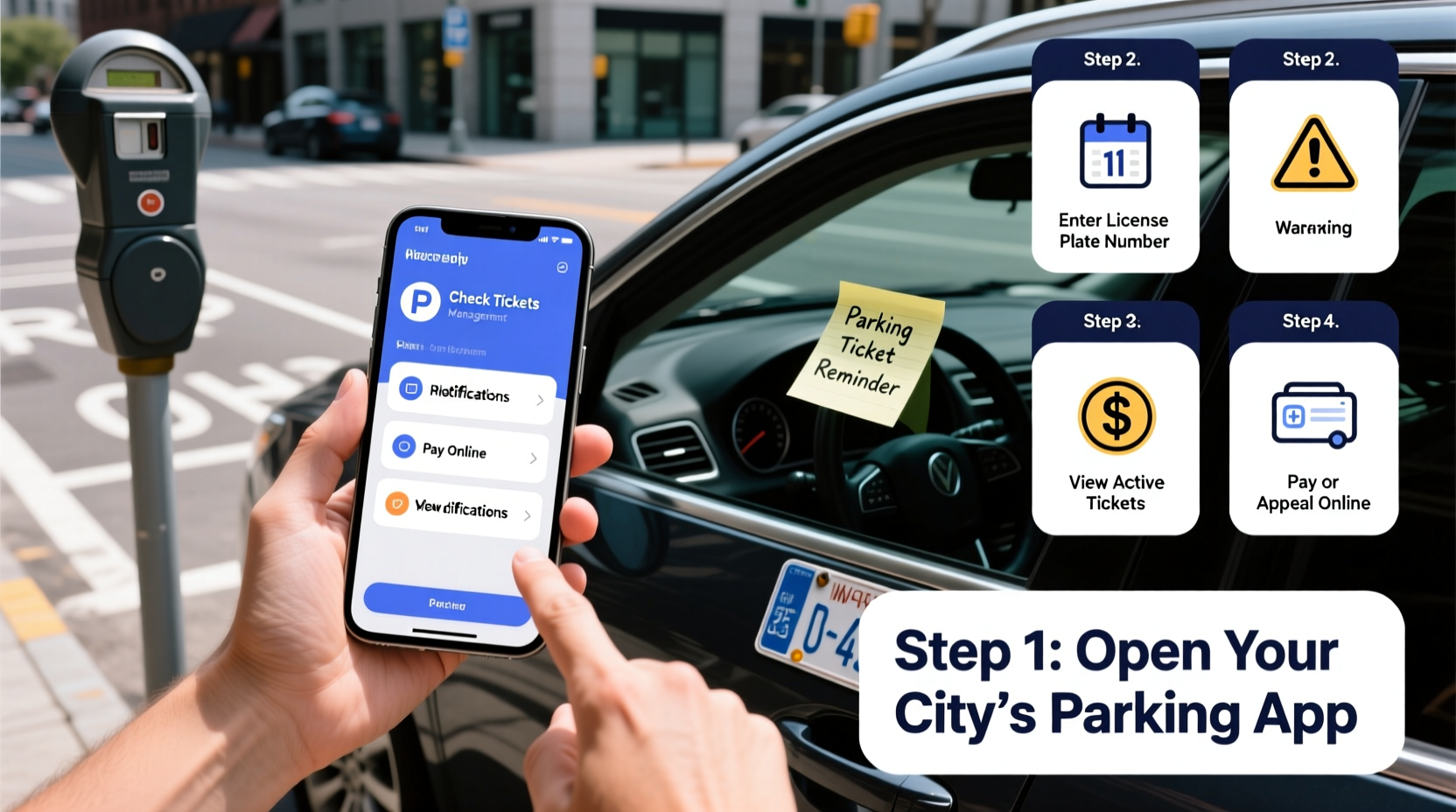 how to easily check and manage parking tickets on your car a step by step guide