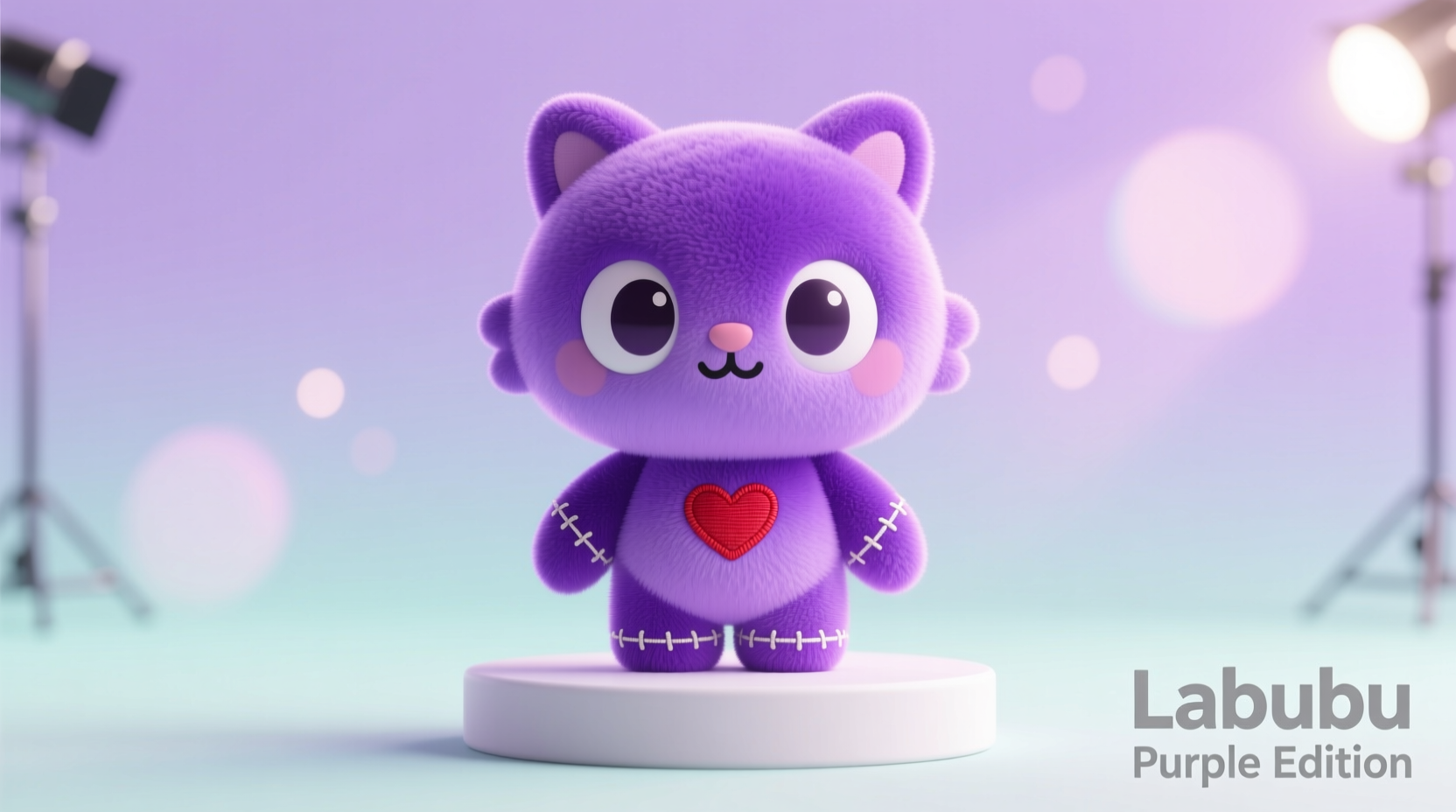 a purple labubu