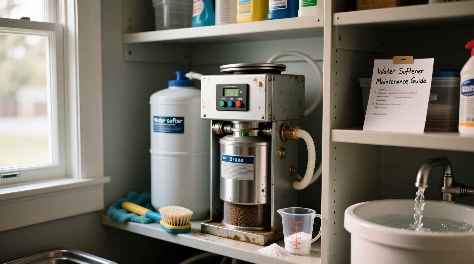 how to clean water softener