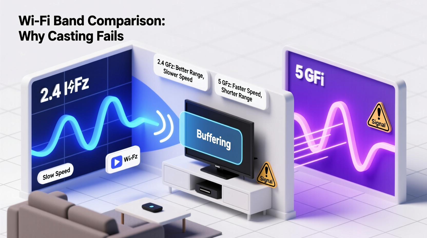 2 4 ghz vs 5 ghz wifi casting issues why it might not work