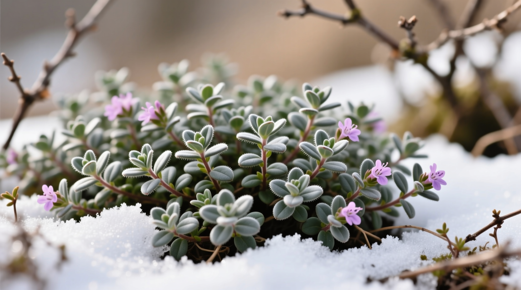 What Does Creeping Thyme Look Like in Winter?