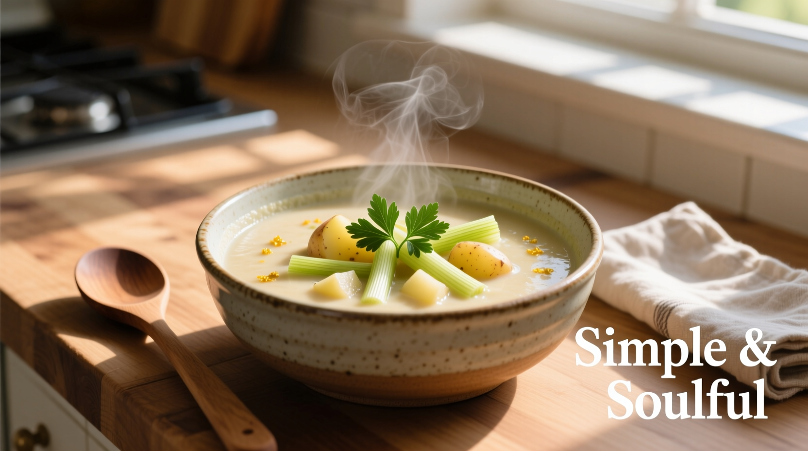 leek and potato vegan soup