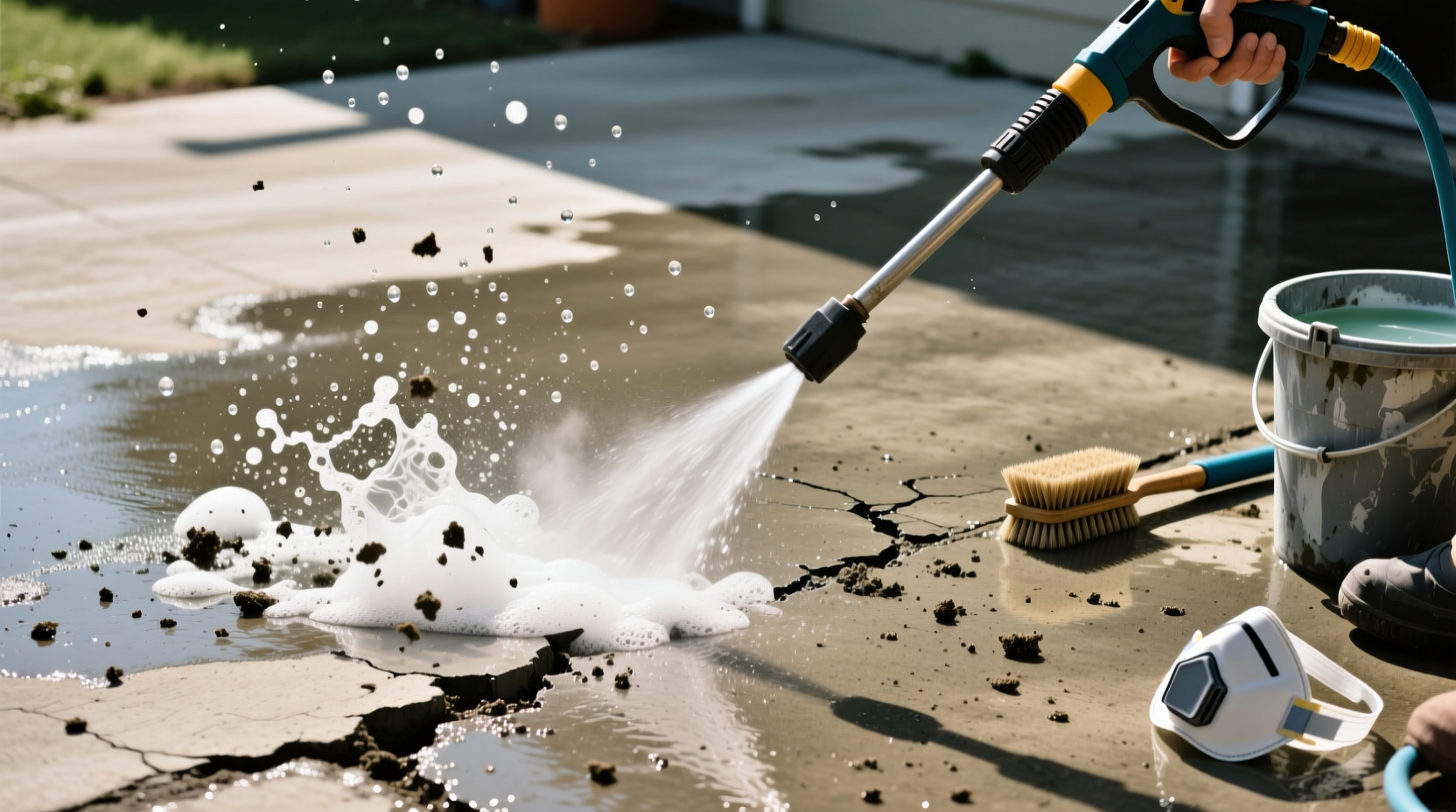 how to clean concrete