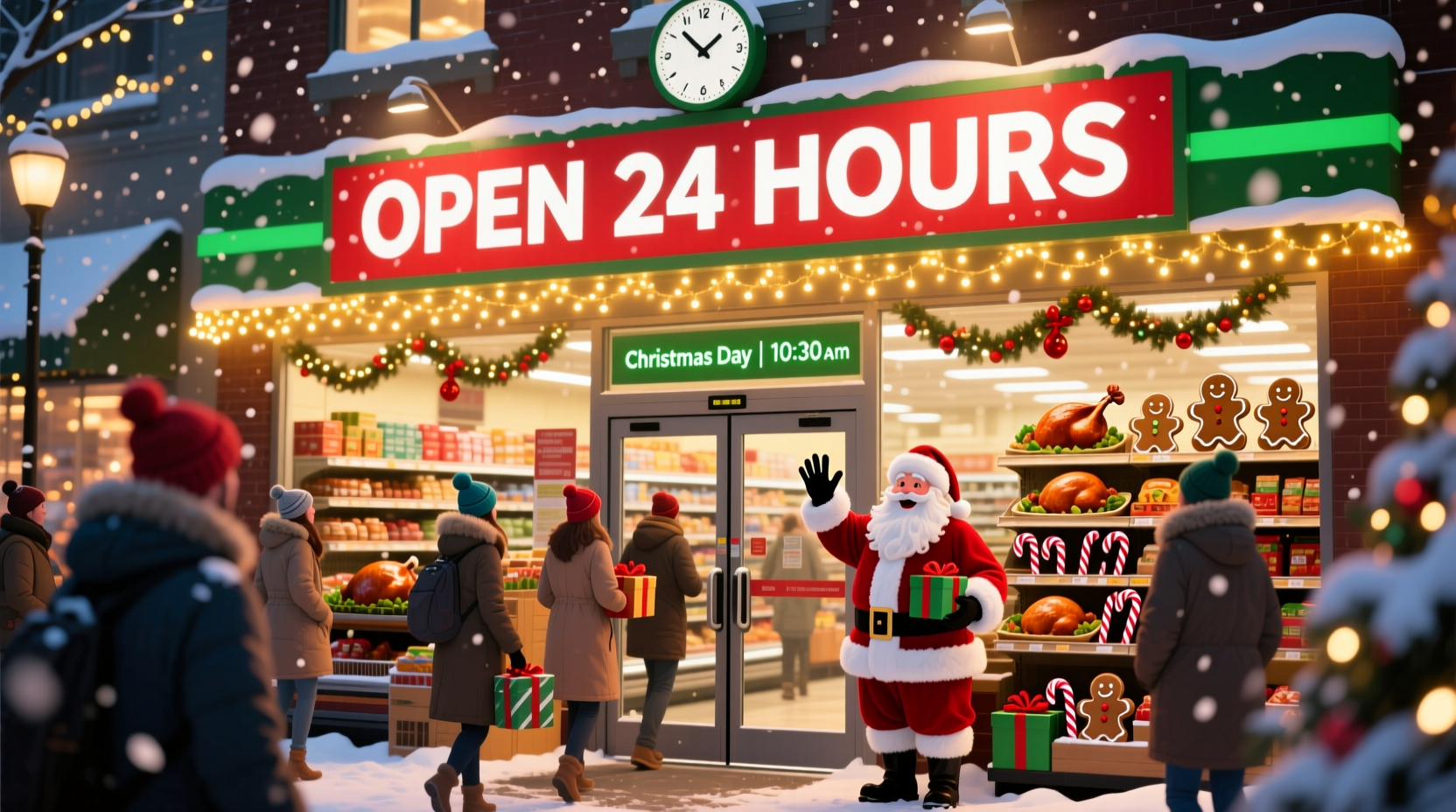 which grocery store is open on christmas day