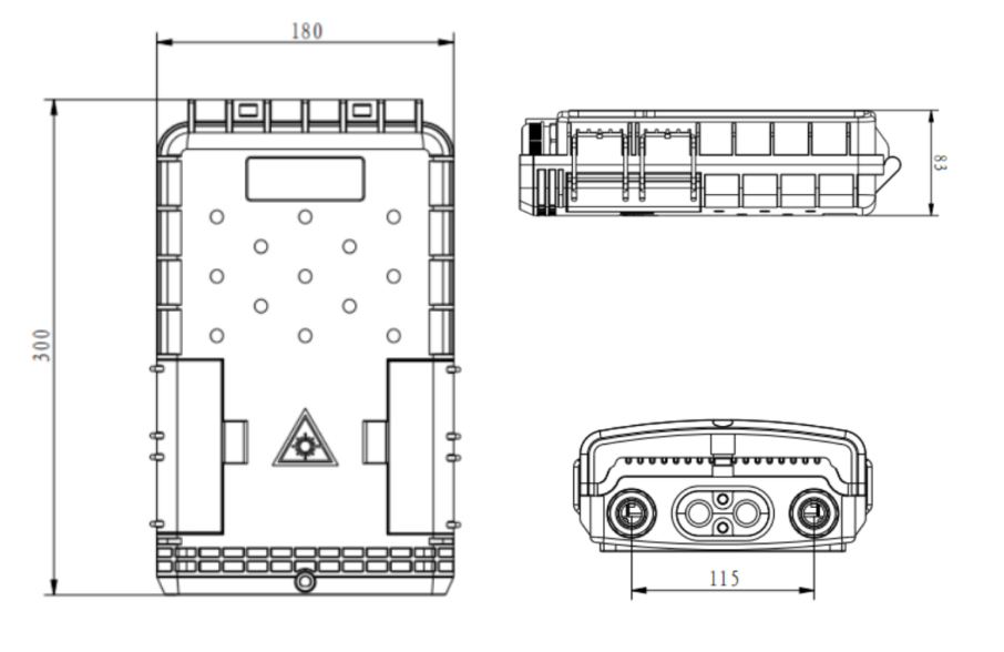 Up Down Type 16 Core FTTH Fiber Optic Terminal Box