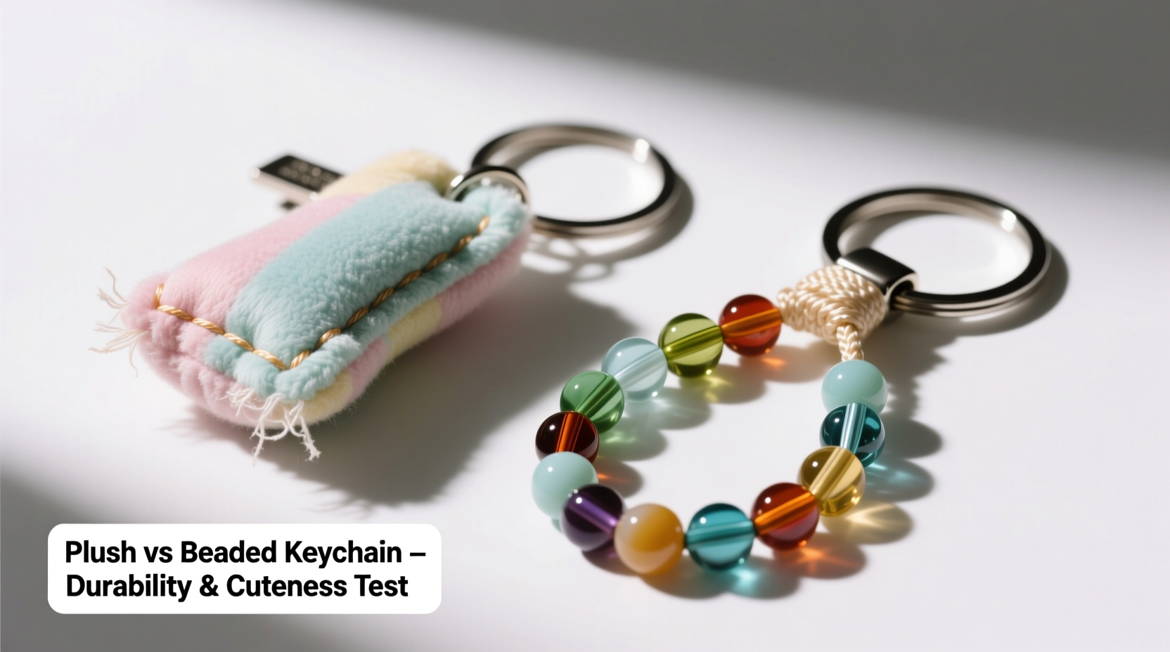 plush keychain vs beaded keychain which lasts longer and stays cuter