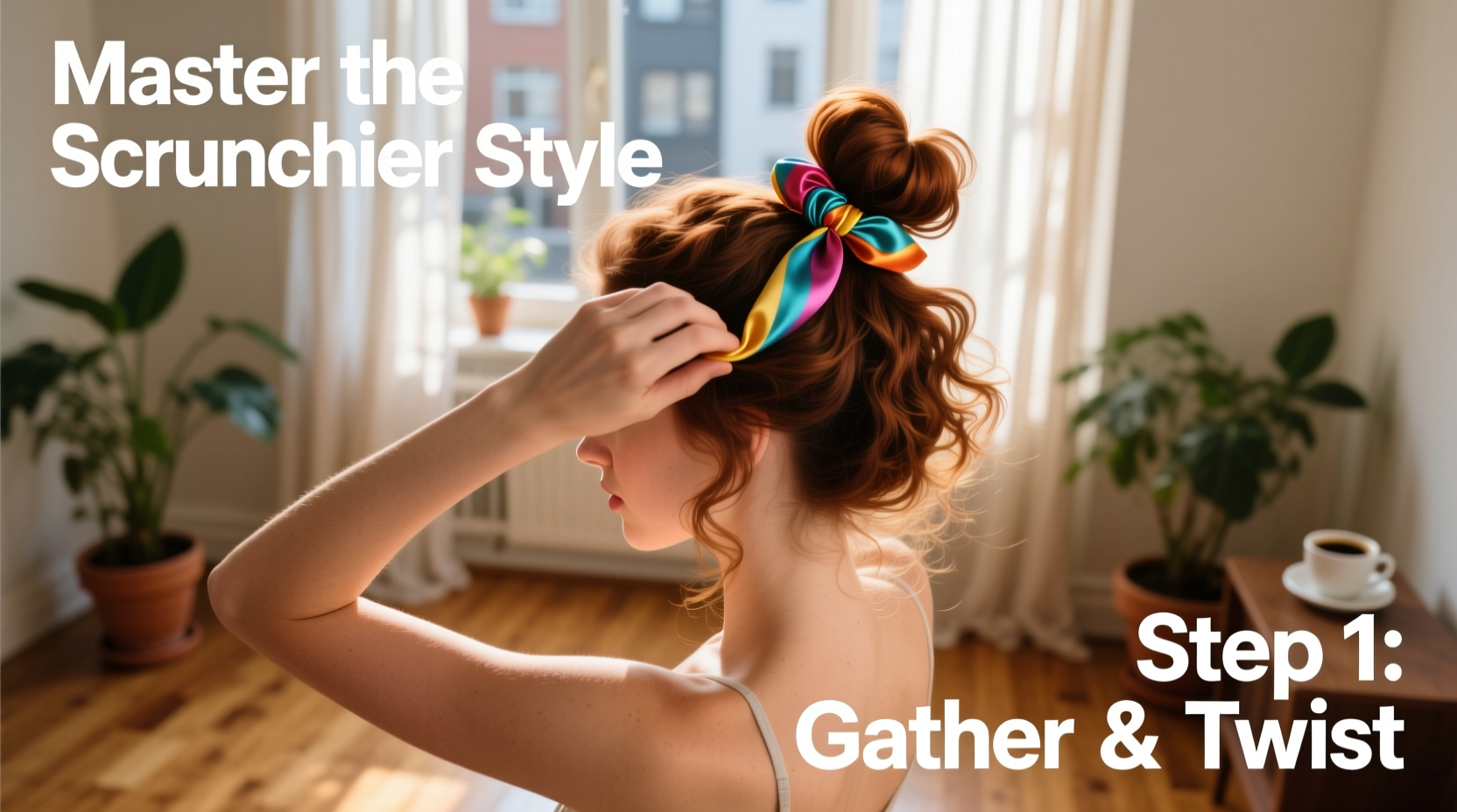 effortless messy bun tutorial master the scrunchie style with ease