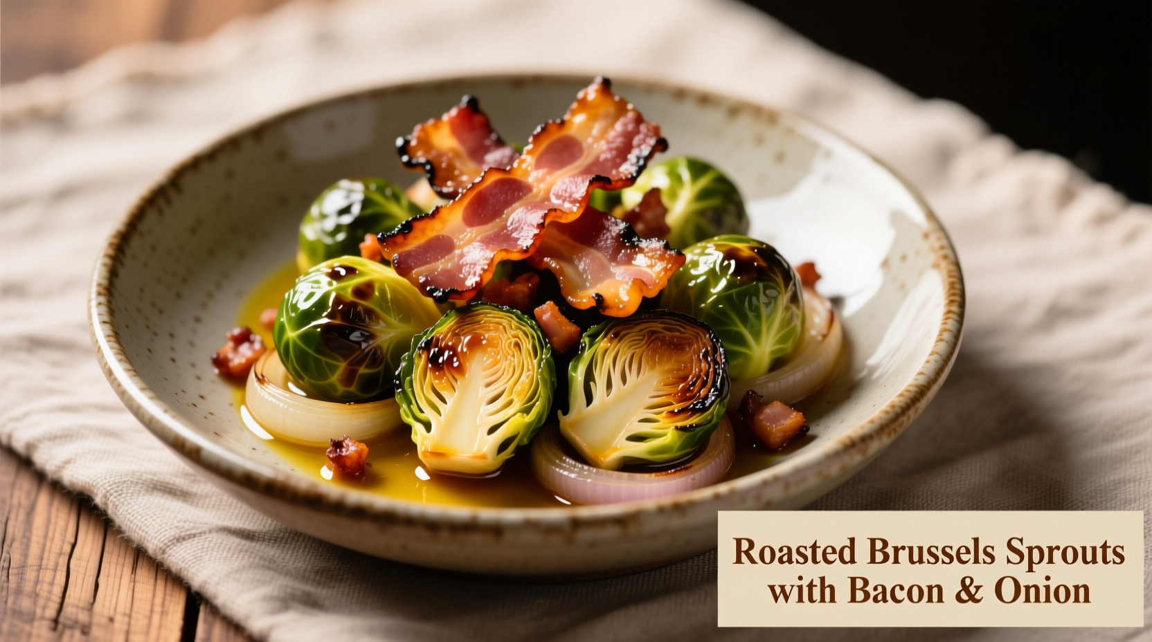 brussel sprouts with bacon and onion