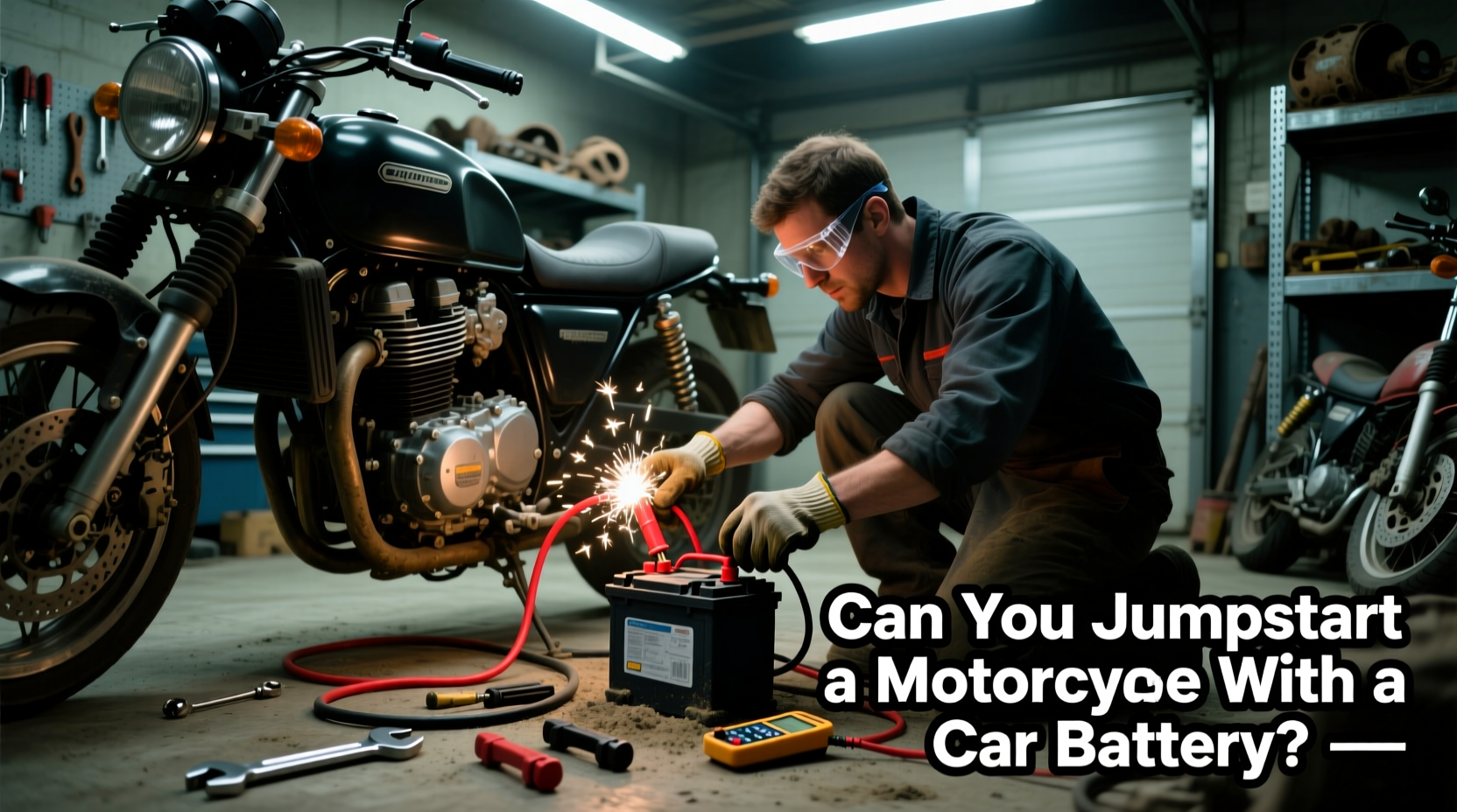 can you jumpstart a motorcycle with a car battery