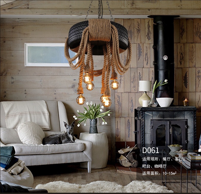 パーソナリティレストランレトロ麻ロープシャンデリア YMA942 3灯 パーソナリティレストランレトロ麻ロープシャンデリア YMA942 3灯