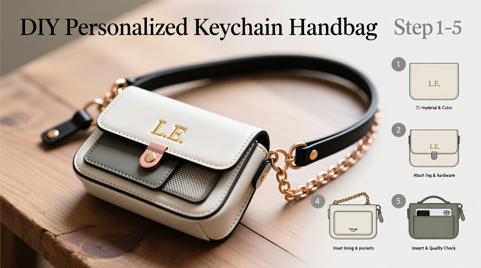 step by step guide to crafting a personalized keychain handbag with style and function