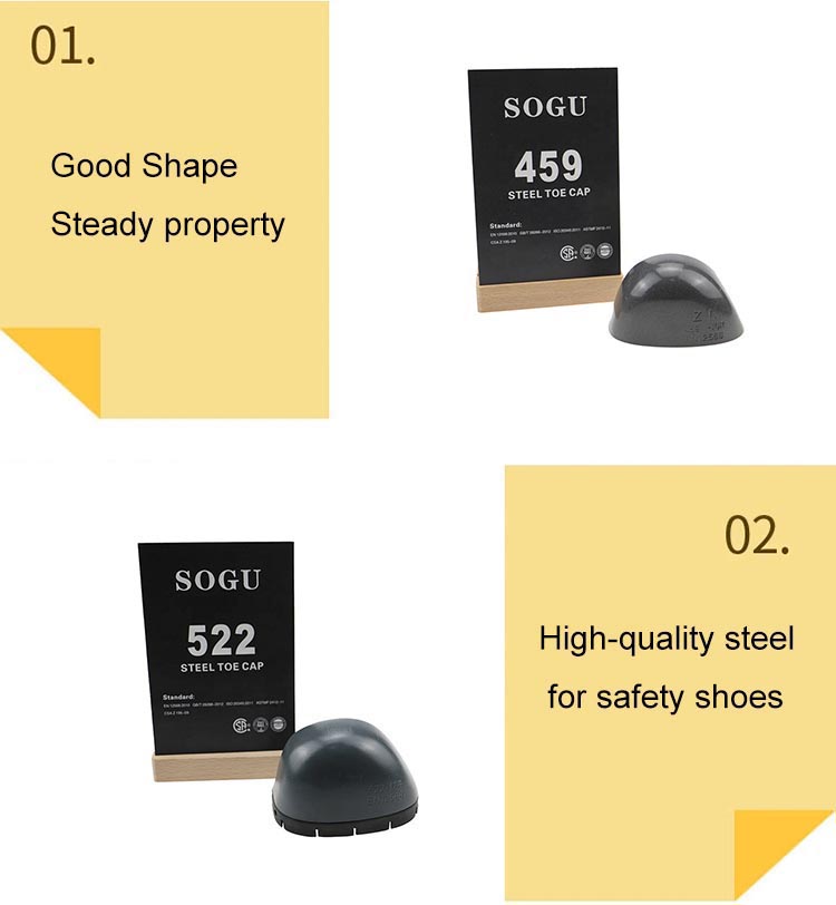 PVC-strip protect shoe inserts material toe caps EN12568 safety shoe steel toe cap