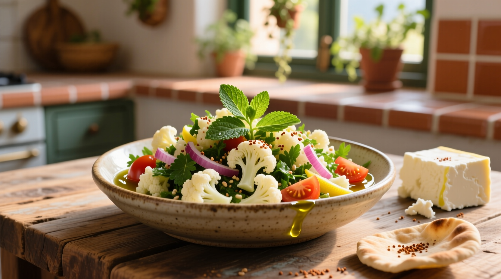 Cauliflower Tabbouleh Salad: Lighter Mediterranean Classic