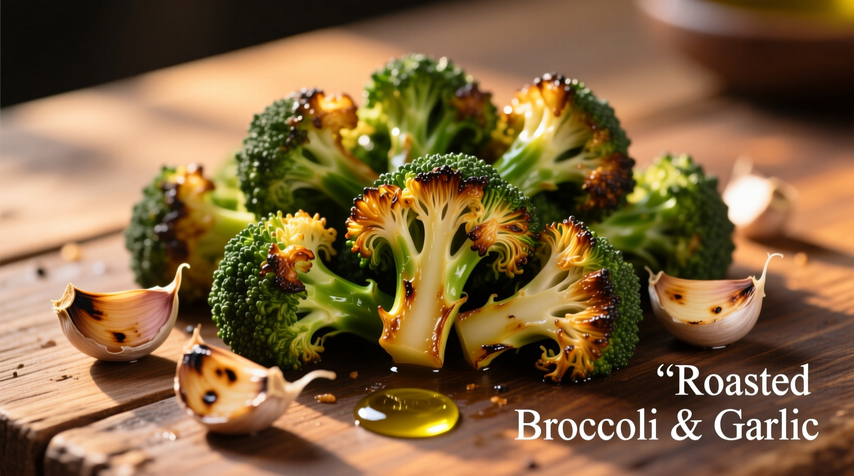 roasted broccoli and garlic