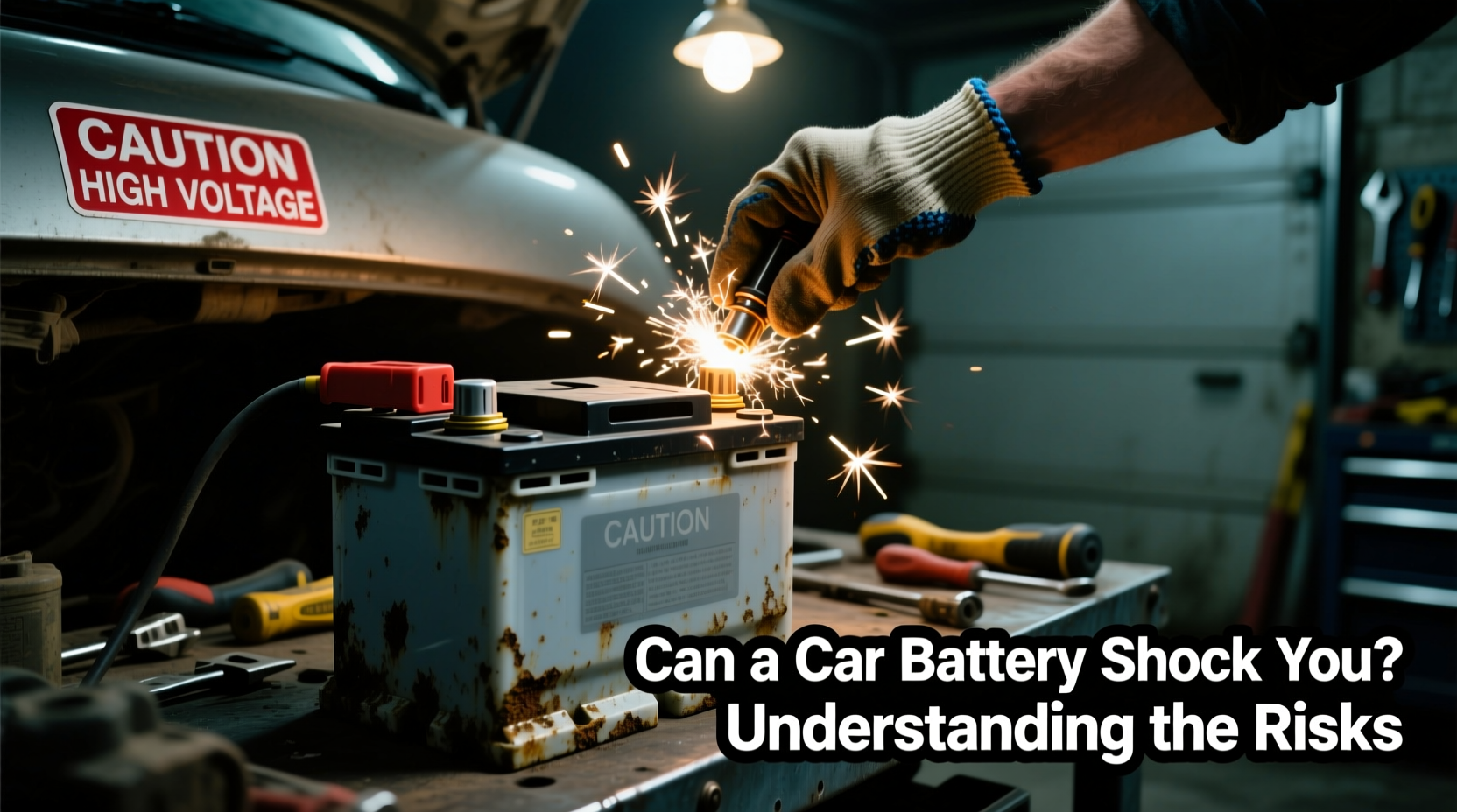can a car battery shock you