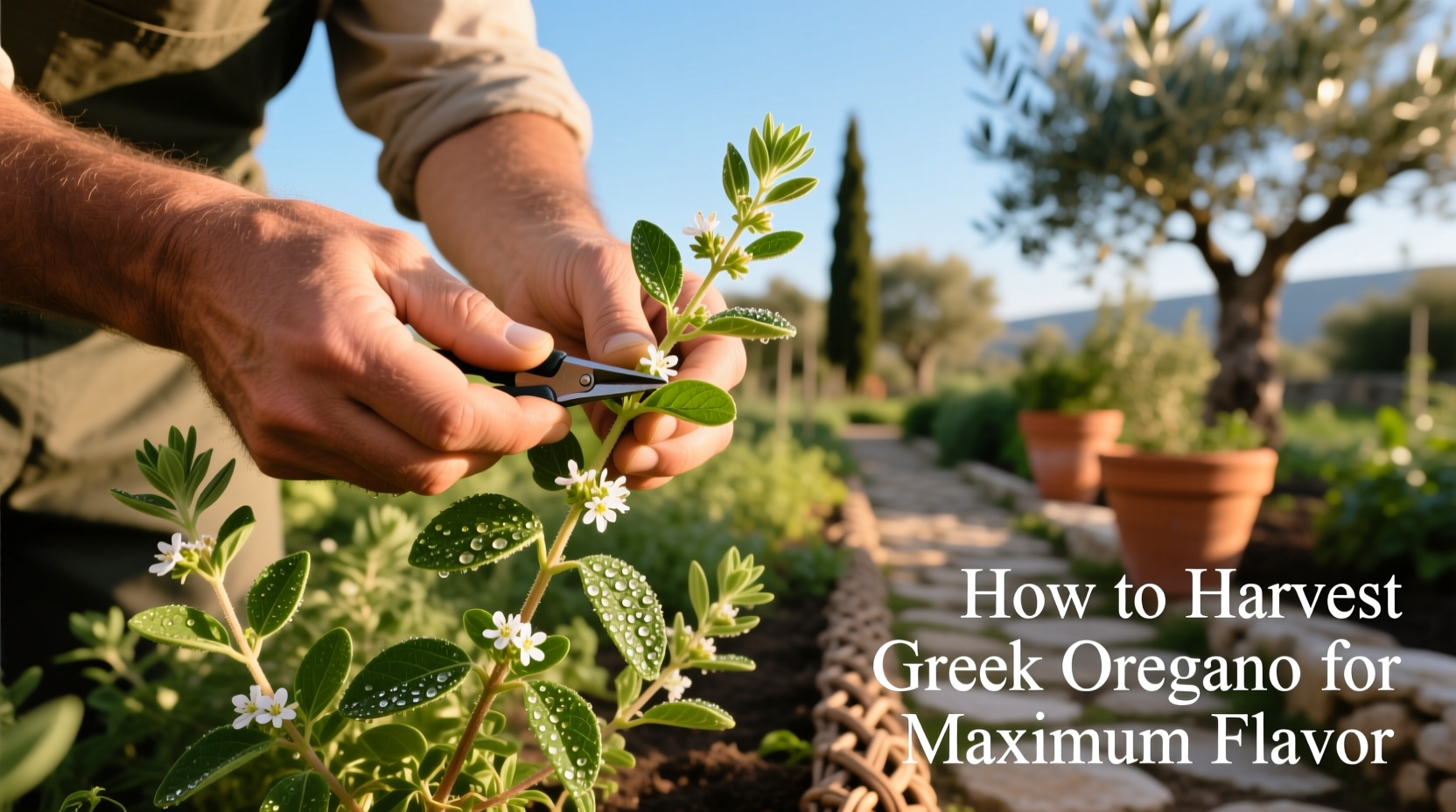 how to harvest greek oregano
