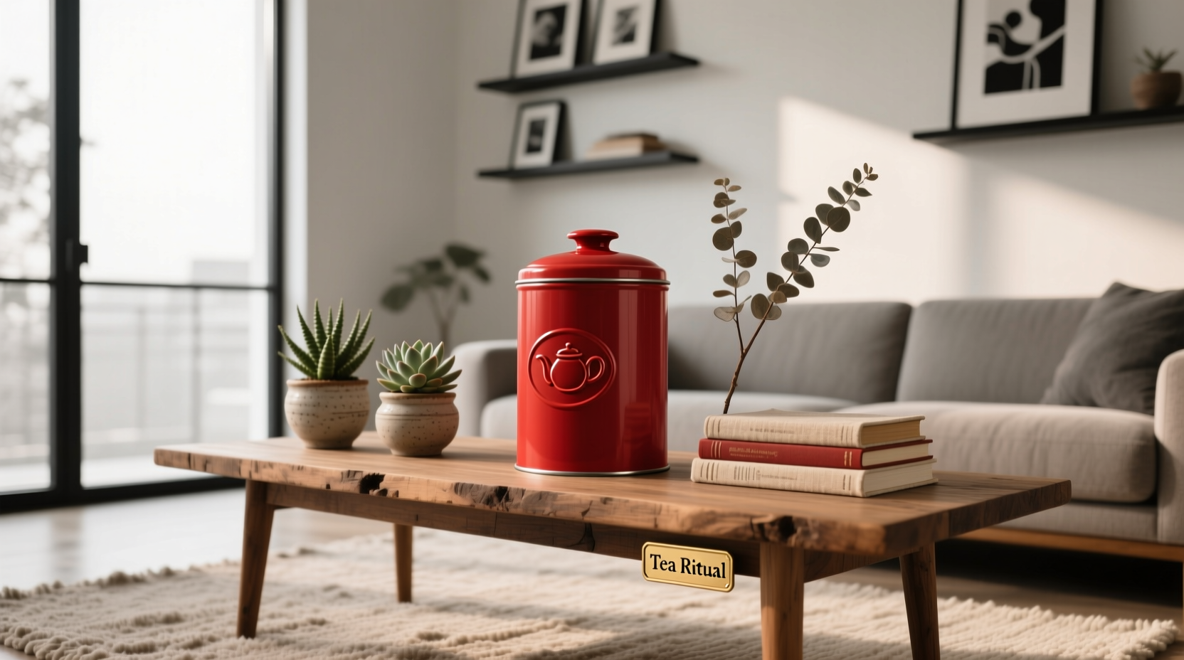 creative ways to style your space using a red tea storage canister
